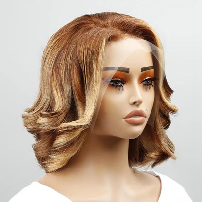 13x4 Straight Highlight Lace Front Bob Wig Human Hair 200% Density - SHINE HAIR WIG