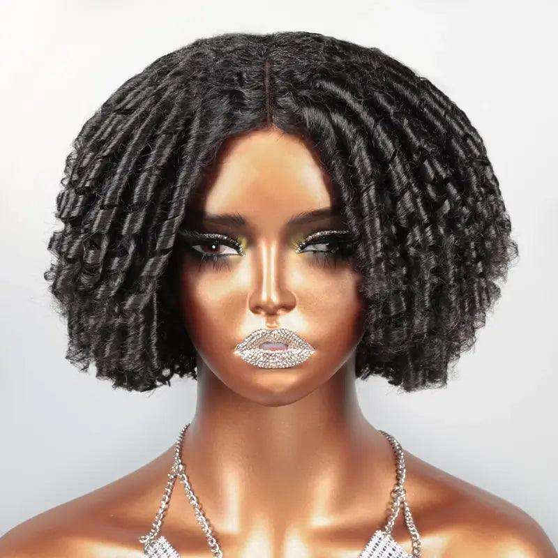 13x4 T Part Juicy Coils Lace Frontal Curly Short Bob Wig Human Hair - SHINE HAIR WIG