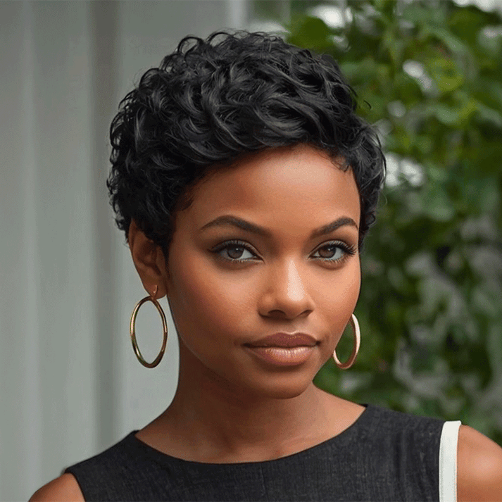 2 𝑭𝑶𝑹 $49🔥Glueless Easy-Wear Chic Effortless Curly+Glueless Pixie Short Wig
