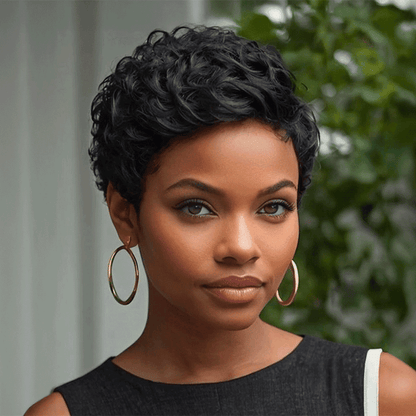 2 𝑭𝑶𝑹 $49🔥Glueless Easy-Wear Chic Effortless Curly+Glueless Pixie Short Wig