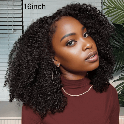 7x5 13x4 Glueless Bob Kinky Curly Human Hair Wig