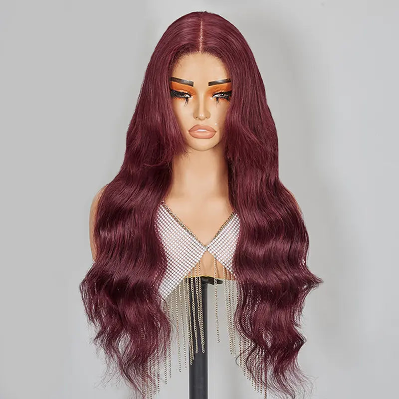 7x5 13x4 Glueless 99J Color Pre-Everything Body Wave Frontal Wig