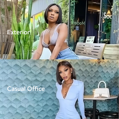 2 𝑭𝑶𝑹 $129🔥Timeless Glueless Bob 3s Wear Go Wig With Bangs