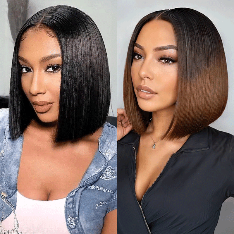 2 𝑭𝑶𝑹 $99🔥 For Beginners Effortless Pre-Plucked 2x6 Lace Bob Wig