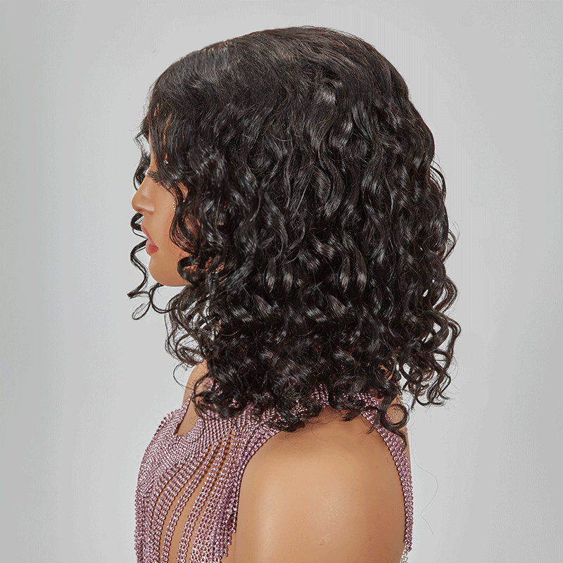 9x6 Trendy Short Cut Bob Glueless Water Wave Wig