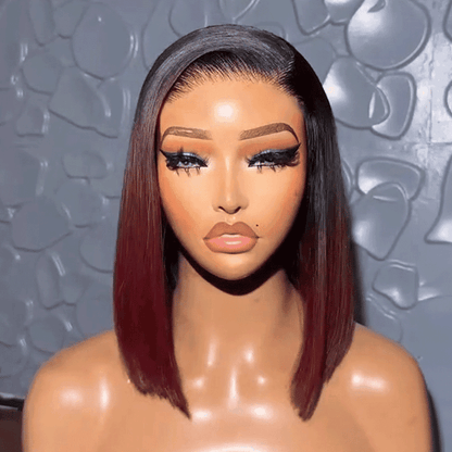 2 𝑭𝑶𝑹 $119🔥Best For Summer Glueless Highlight/Ombre 99J Color Bob Wear Go Wig