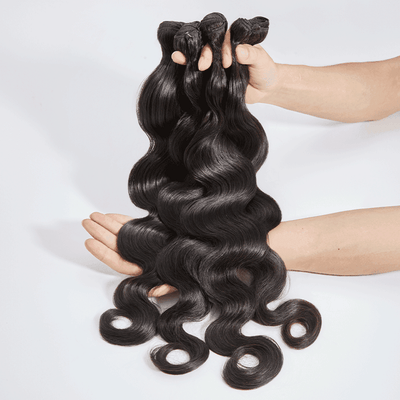 Natural Body Wave Bundles Virgin Brazilian Human Hair Extensions