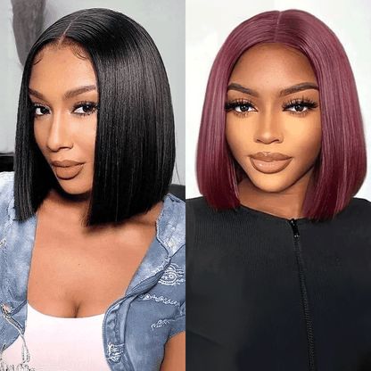 2 𝑭𝑶𝑹 $99🔥 For Beginners Effortless Pre-Plucked 2x6 Lace Bob Wig