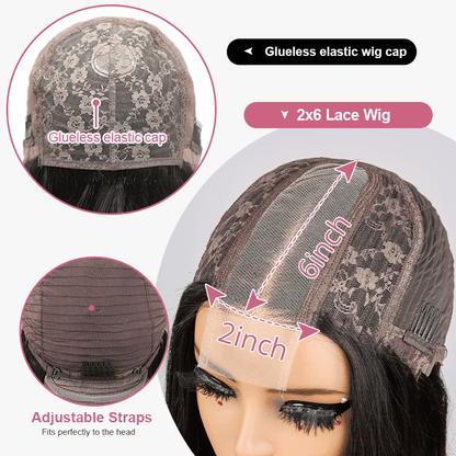 2 𝑭𝑶𝑹 $129🔥Timeless Glueless Bob 3s Wear Go Wig With Bangs