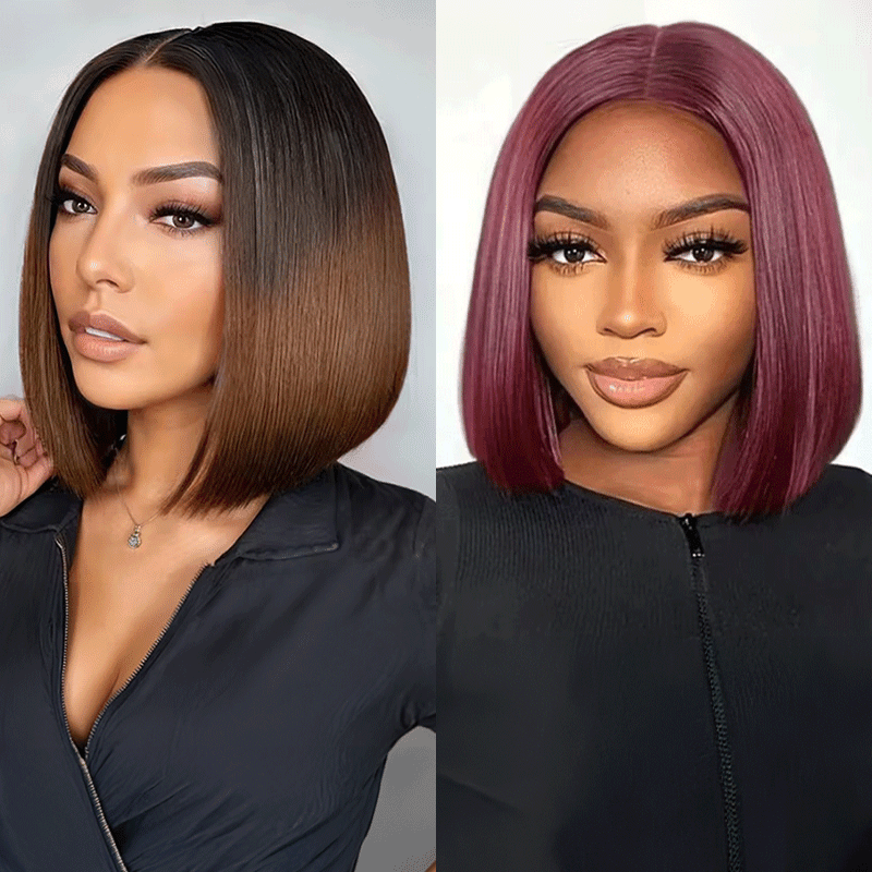 2 𝑭𝑶𝑹 $99🔥 For Beginners Effortless Pre-Plucked 2x6 Lace Bob Wig