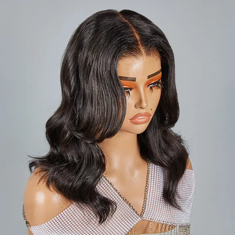 7x5 Glueless Layered Cut Bob Wig Body Wave Human Hair