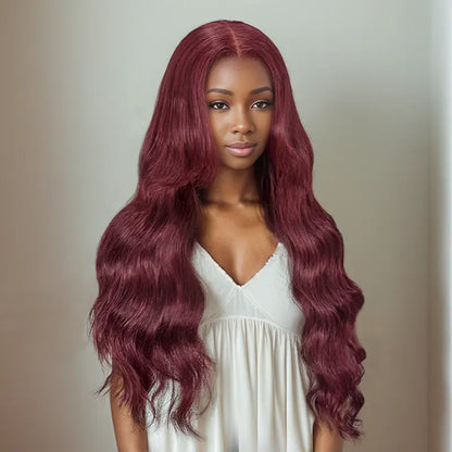 7x5 13x4 Glueless 99J Color Pre-Everything Body Wave Frontal Wig