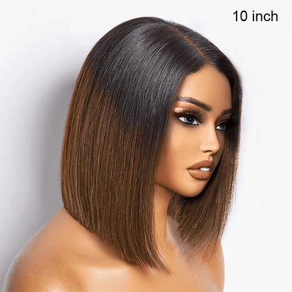 2 𝑭𝑶𝑹 $129🔥Timeless Glueless Bob 3s Wear Go Wig With Bangs
