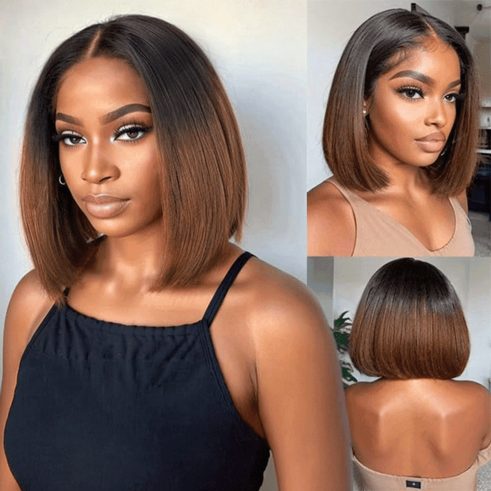 2 𝑭𝑶𝑹 $99🔥 For Beginners Effortless Pre-Plucked 2x6 Lace Bob Wig