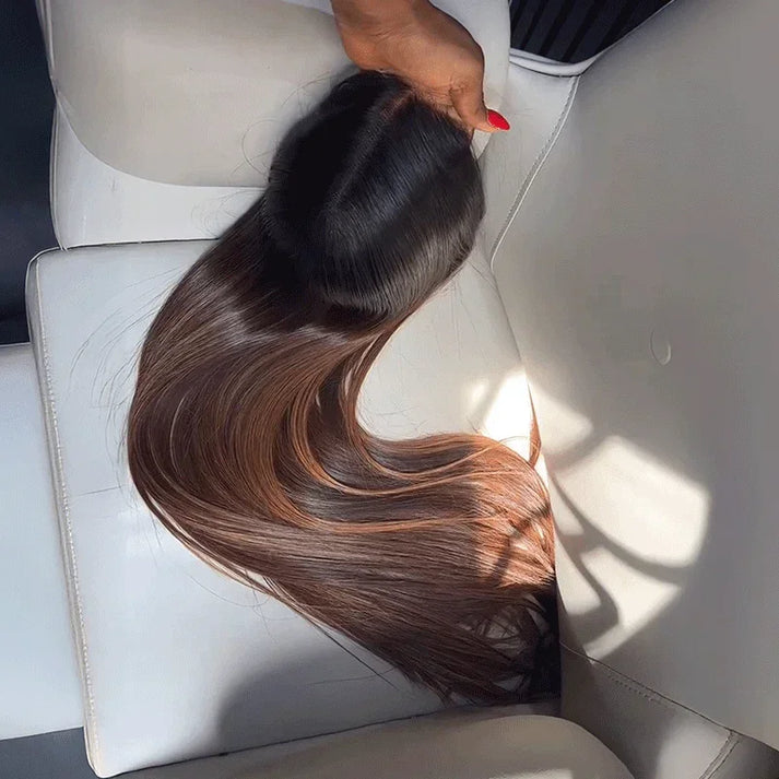 Silky & Shiny Glueless 13x4 Ombré Highlight Straight Wig