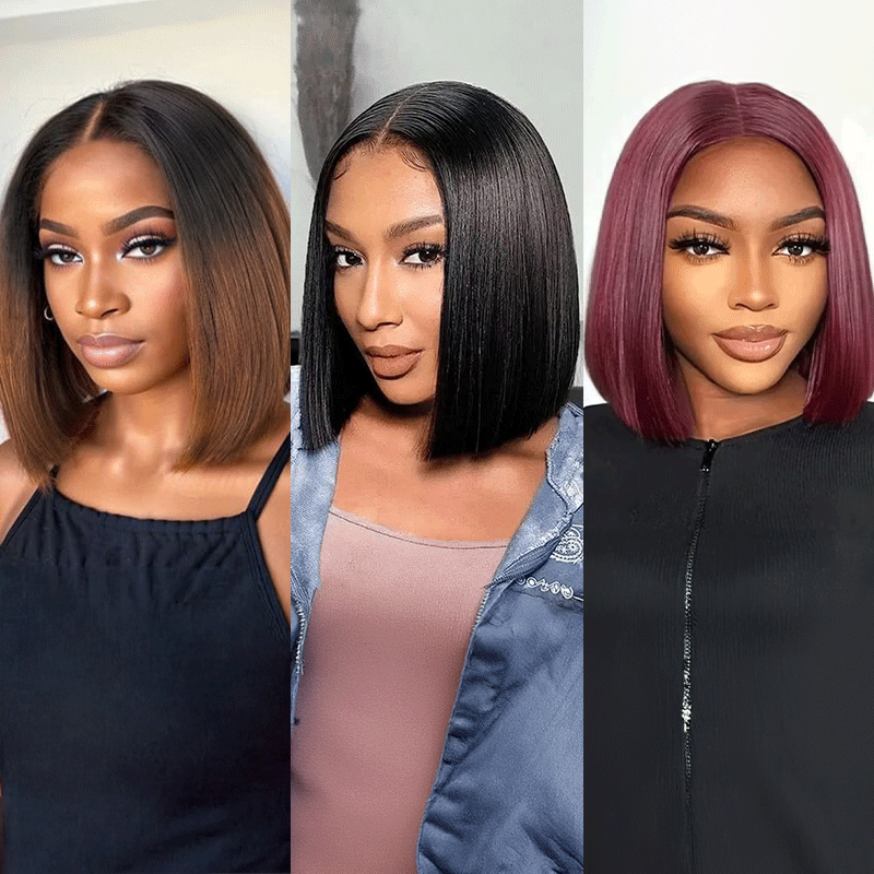2 𝑭𝑶𝑹 $99🔥 For Beginners Effortless Pre-Plucked 2x6 Lace Bob Wig