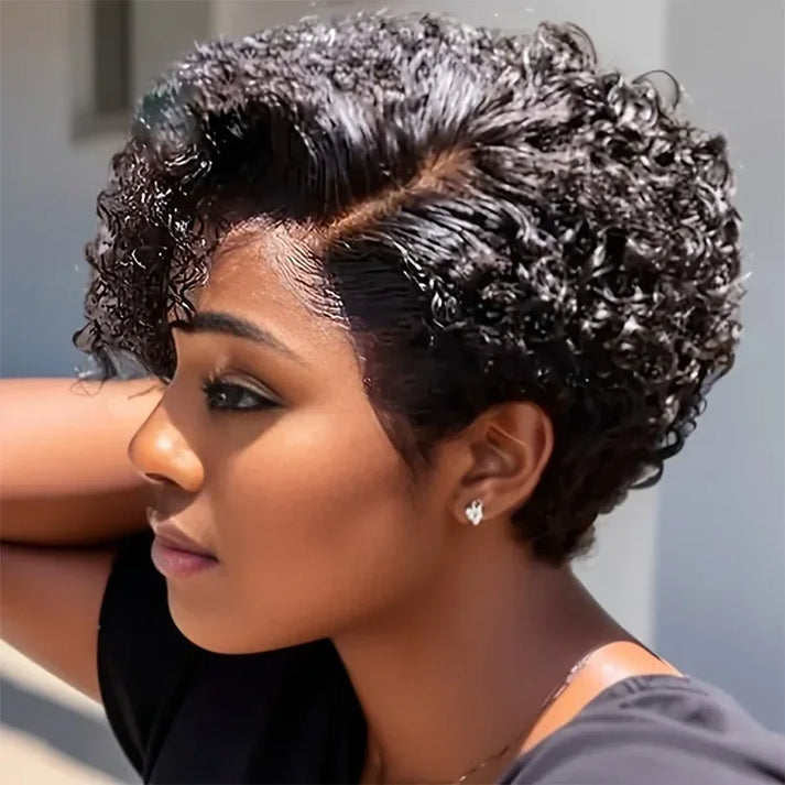 𝐇𝐨𝐭 𝐨𝐧 𝐭𝐫𝐞𝐧𝐝 𝐚𝐧𝐝 𝐫𝐞𝐚𝐝𝐲 𝐢𝐧 𝟐𝟒𝐡⚡Trendy Short Bob Wig 13x4 Lace Curly Human Hair