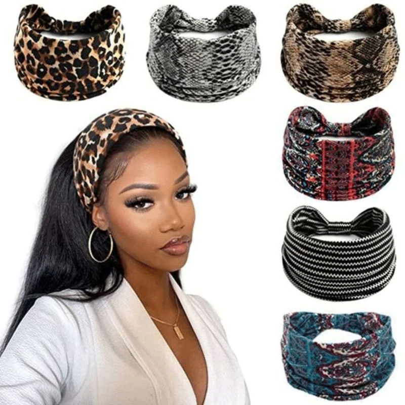 Free 𝐅𝐫𝐞𝐞 Free Gift Boho Style Leopard Print Ice Silk Headband(Random Delivery)