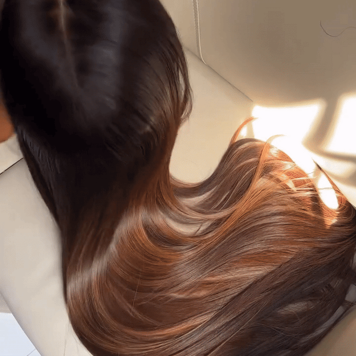 Silky &amp; Shiny Glueless 13x4 Ombré Highlight Straight Wig