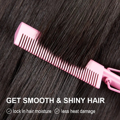 SHINE Electric Hair Straightener Comb with Diamonds 30s Fast Heating & Adjustable Temperature