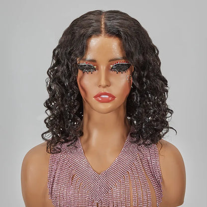 7x5 13x4 Glueless Trendy Short Cut Bob Water Wave Wig Human Hair