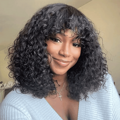 2 𝑭𝑶𝑹 $129🔥Timeless Glueless Bob 3s Wear Go Wig With Bangs