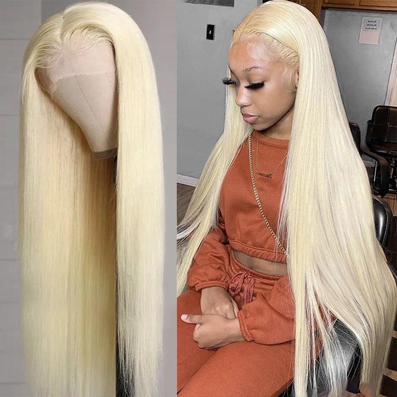 shinehair blonde straight lace front wig