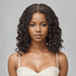 black woman wear 9x6 Trendy Short Cut Bob Glueless Water Wave Wig