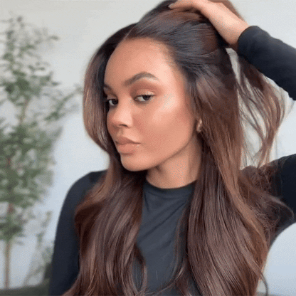 Genuine Salon Quality Glueless Color Highlight 13x4 Wavy Wig 250% Density