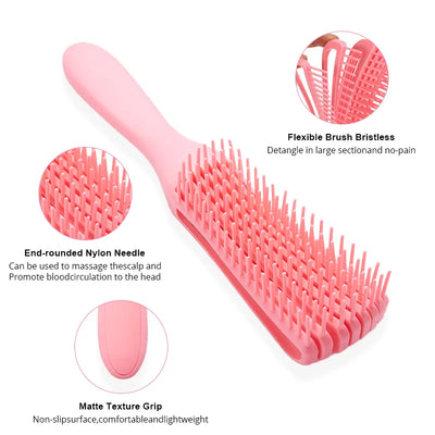 SHINE No Tangle Detangling Hair Brush for Wet and Dry Hair