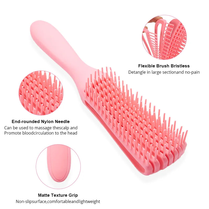 SHINE No Tangle Detangling Hair Brush for Wet and Dry Hair