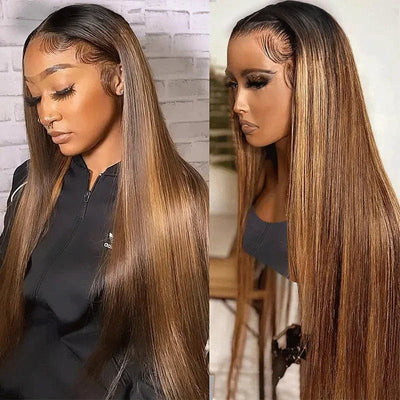 Silky & Shiny Glueless 13x4 Ombré Highlight Straight Wig