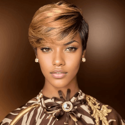 2 𝑭𝑶𝑹 $79🔥13×1 Lace Pixie Cut Curly Wig +Short Pixie Bob Human Hair Wig 200% Densité