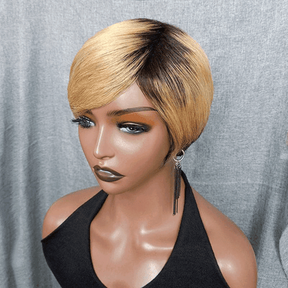 2 𝑭𝑶𝑹 $79🔥13×1 Lace Pixie Cut Curly Wig +Short Pixie Bob Human Hair Wig 200% Densité