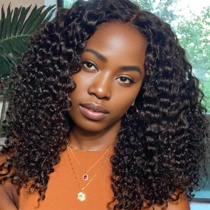 7x5 13x4 Glueless Bob Kinky Curly Human Hair Wig - SHINE HAIR WIG