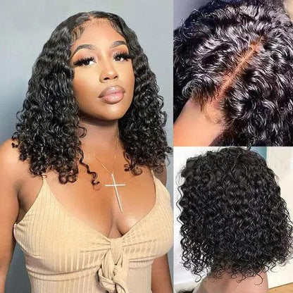 2 𝑭𝑶𝑹 $129🔥10&quot;Glueless Bob 4×4 Curly Wig+8&quot; Blunt Cut Silky Straight 2x6 Lace Wig