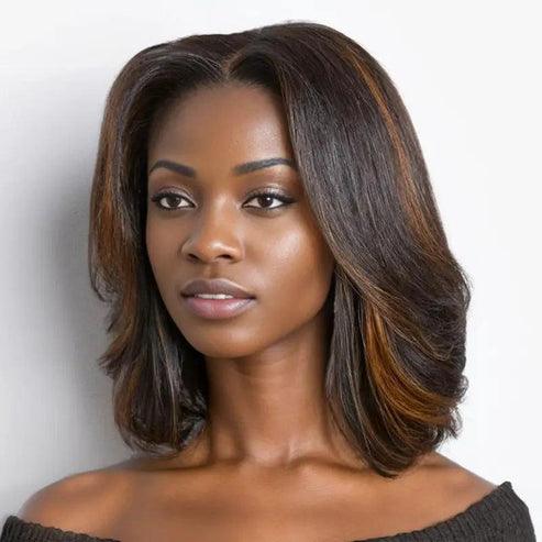 2 𝑭𝑶𝑹 $119🔥Best For Summer Glueless Highlight/Ombre 99J Color Bob Wear Go Wig