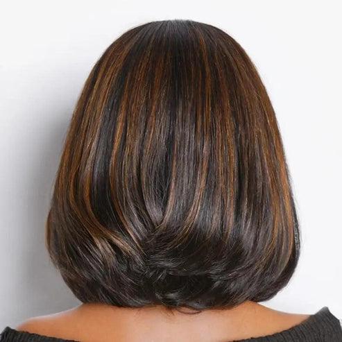 2 𝑭𝑶𝑹 $119🔥Best For Summer Glueless Highlight/Ombre 99J Color Bob Wear Go Wig