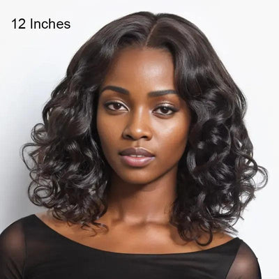 7x5 13x4 Glueless Pre Plucked Bob Wig Human Hair Natural Wave - SHINE HAIR WIG