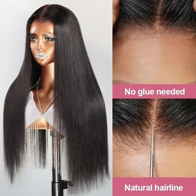 7x5 13x4 Glueless Pre-plucked Wear Go Straight Human Hair Frontal Wig - SHINE HAIR WIG