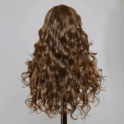 Glueless Chocolate Brown 13x4 Body Wave Human Hair Wig