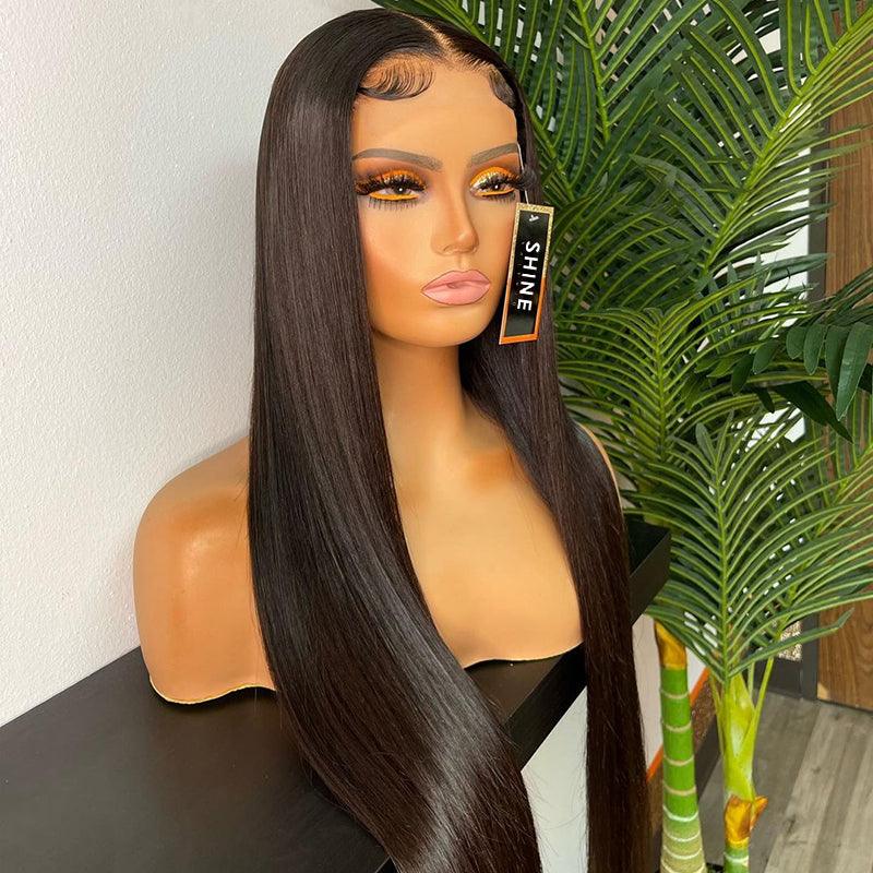 shinehair straight glueless wig human hair