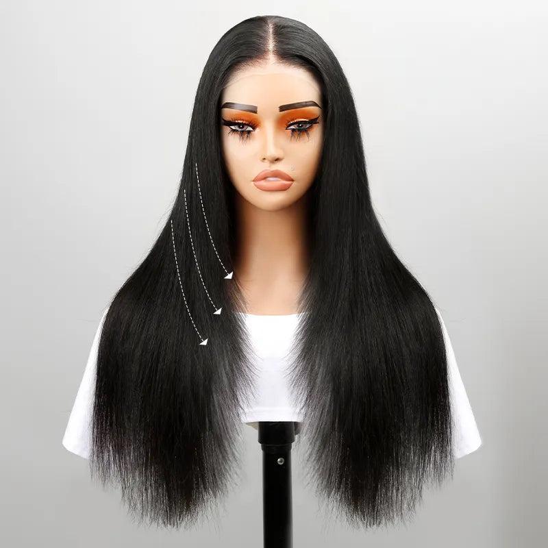 7x5 Trendy Layered Cut Pre-plucked Glueless Lace Frontal Straight Wig - SHINE HAIR WIG