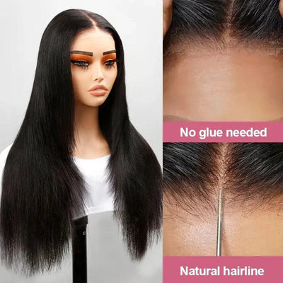 7x5 Trendy Layered Cut Pre-plucked Glueless Lace Frontal Straight Wig - SHINE HAIR WIG