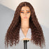 7x5/13x4 Glueless Micro Knots Chocolate Brown Colored Curly Human Hair Wigs - SHINE HAIR WIG