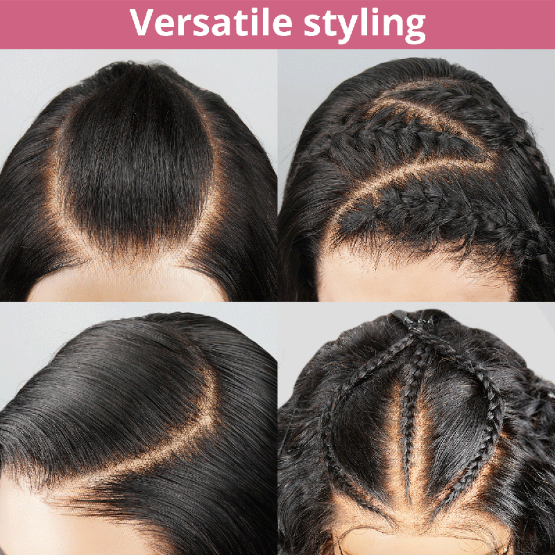 9x6 Glueless Layered Yaki Straight Bob Wig Wear Go For Beginners