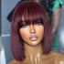 shine hair 99J/Burgundy bob wig