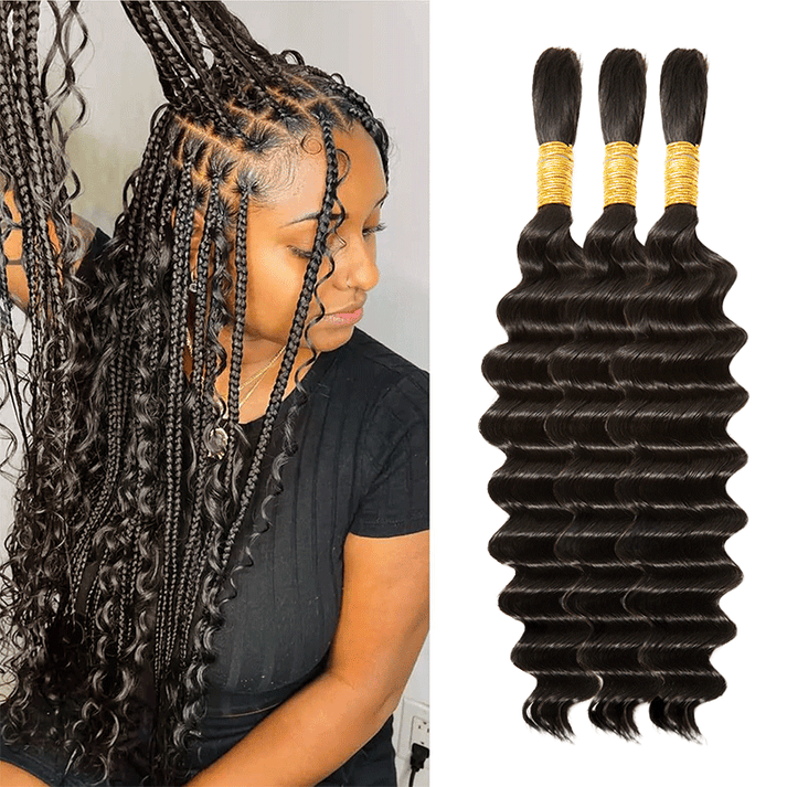Extension Bulk Hair For Bohemian Braiding Deep Curly Human Hair