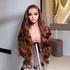 Glueless Luxurious Perfect Texture Copper Brown Color 13x4 Body Wave Wig