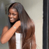 Silky 5x5 Glueless Ombre Brown Color Straight Wig 250% Density